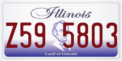 IL license plate Z595803