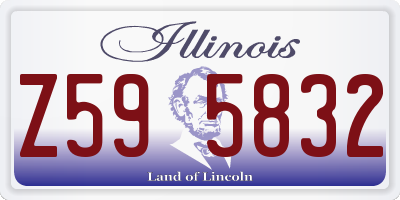 IL license plate Z595832
