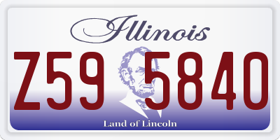 IL license plate Z595840