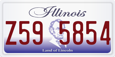 IL license plate Z595854