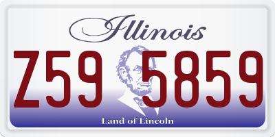 IL license plate Z595859