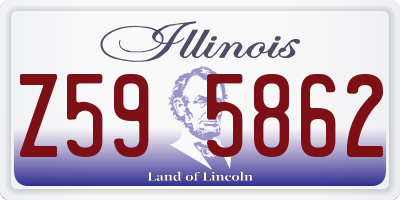 IL license plate Z595862