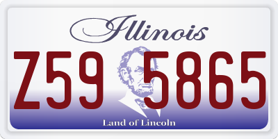 IL license plate Z595865