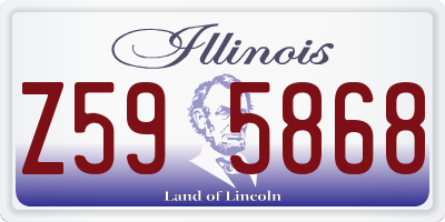 IL license plate Z595868