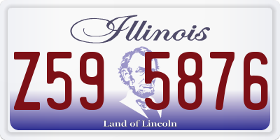 IL license plate Z595876