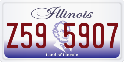 IL license plate Z595907