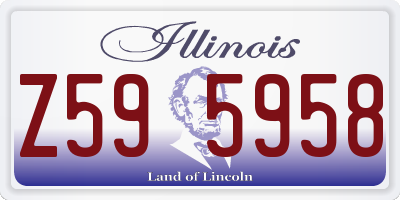 IL license plate Z595958