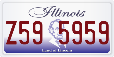 IL license plate Z595959