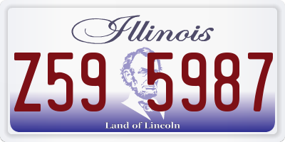 IL license plate Z595987
