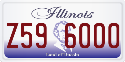 IL license plate Z596000