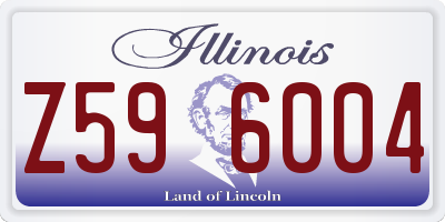 IL license plate Z596004