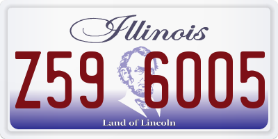 IL license plate Z596005