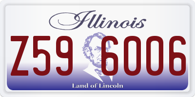 IL license plate Z596006