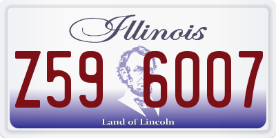 IL license plate Z596007