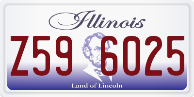 IL license plate Z596025