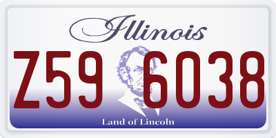 IL license plate Z596038
