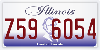 IL license plate Z596054