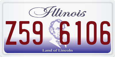 IL license plate Z596106