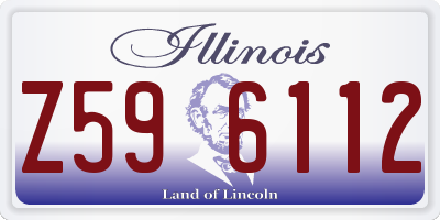 IL license plate Z596112
