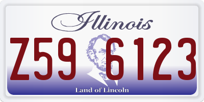 IL license plate Z596123