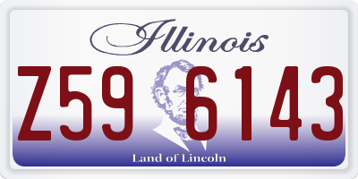 IL license plate Z596143