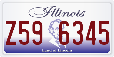 IL license plate Z596345