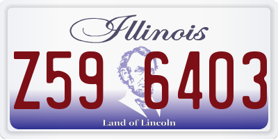 IL license plate Z596403