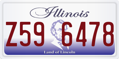 IL license plate Z596478