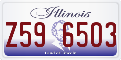 IL license plate Z596503