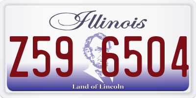 IL license plate Z596504