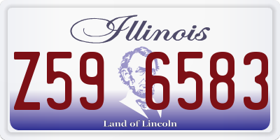 IL license plate Z596583