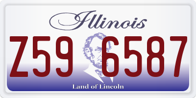 IL license plate Z596587
