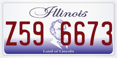 IL license plate Z596673