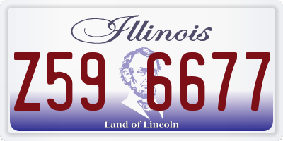 IL license plate Z596677