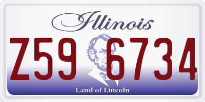 IL license plate Z596734