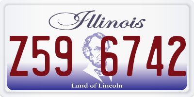 IL license plate Z596742