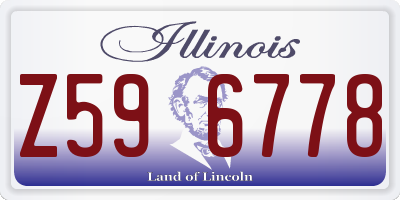 IL license plate Z596778
