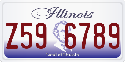 IL license plate Z596789