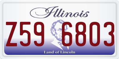 IL license plate Z596803