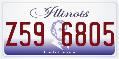 IL license plate Z596805