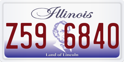 IL license plate Z596840