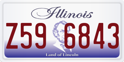 IL license plate Z596843