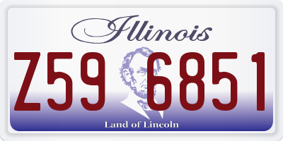 IL license plate Z596851