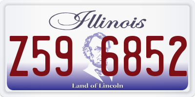 IL license plate Z596852