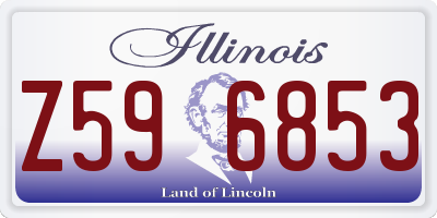 IL license plate Z596853