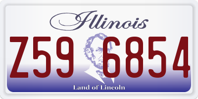 IL license plate Z596854