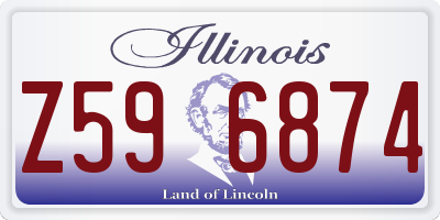 IL license plate Z596874