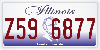 IL license plate Z596877