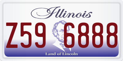 IL license plate Z596888