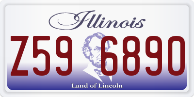 IL license plate Z596890